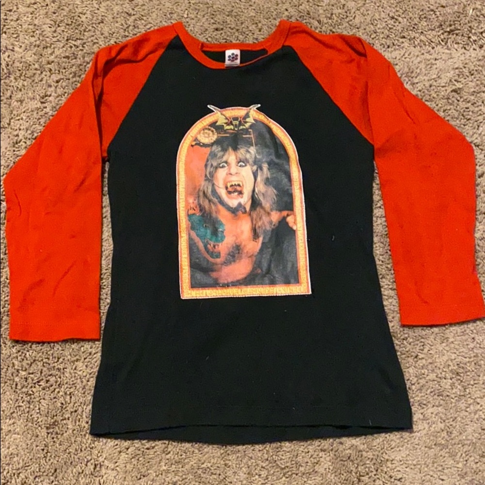 Vintage Ozzy Osbourne Black Sabbath graphic American Apparel baseball tee XS